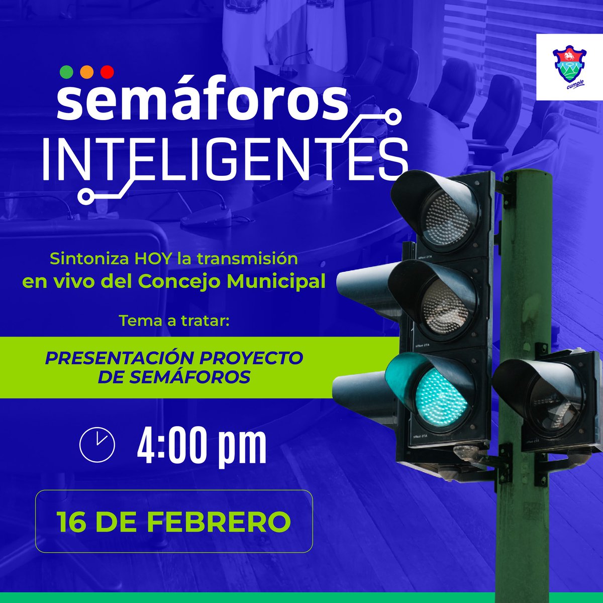 muniguate's tweet image. Conéctate hoy a la transmisión del #ConcejoMuniGuate, se presentarán los avances de #SemaforosInteligentes. 🚦
➡️muniguate.com/sesiones-del-c…