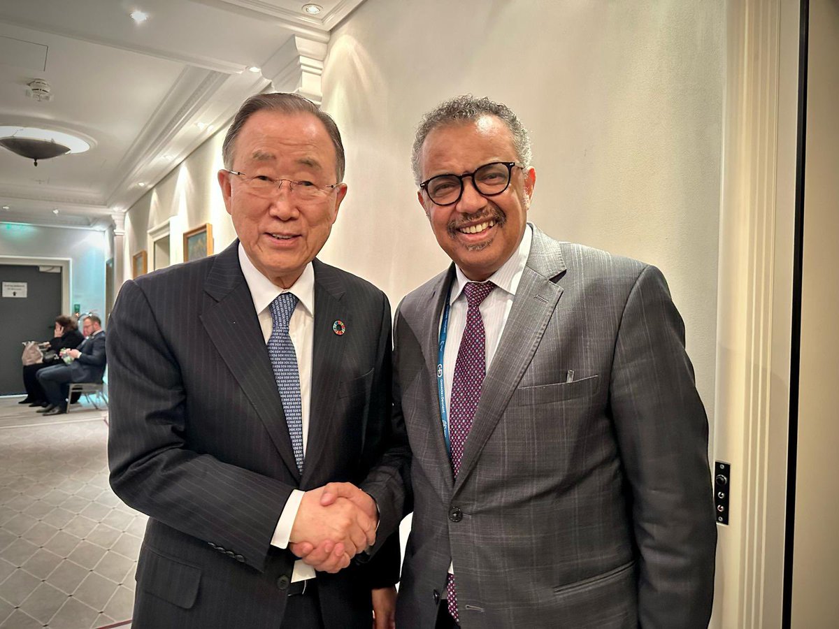 Expressed my deep gratitude to former @UN Secretary-General and my friend Ban Ki-moon for his and @TheElders support for a #PandemicAccord for a healthier, safer, fairer future. #MSC2024