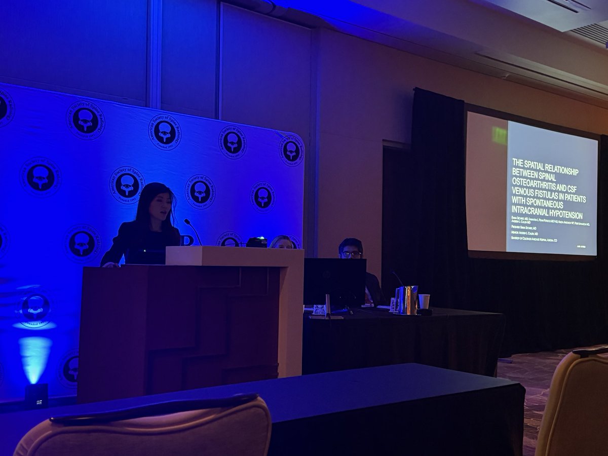 Happening now! @EmmaSechrist presenting her abstract (and accepted publication!) studying a potential association of #CVF with spinal osteoarthritis @The_ASSR