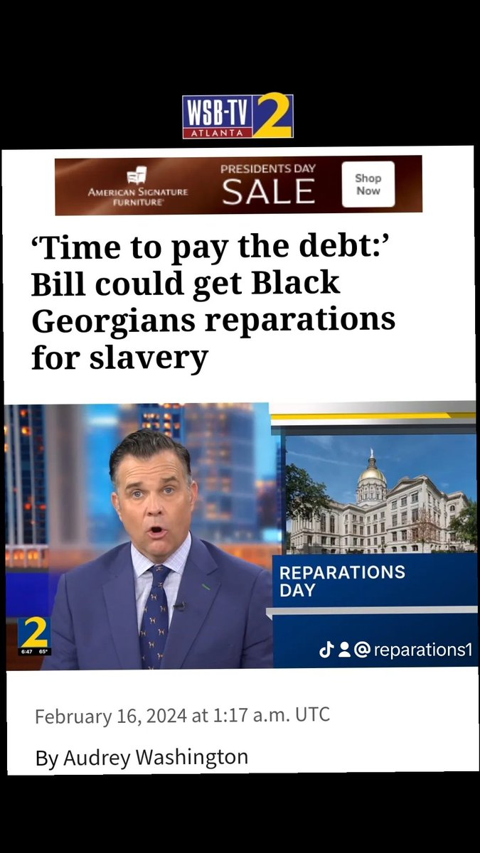 SMH “Anything that goes from a personal point of view that would deal with a financial contribution, I would have serious issues with that.” - Fulton County Board of Commissioners Chair Robb Pitts

#reparations #reparationsnow #blackgeorgians #naacp #georgianaacp #urbanleague