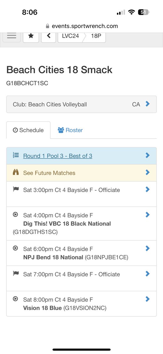 NatalyaVball's tweet photo. Las Vegas Classic Day 1 schedule. https://t.co/7DjjZyDcfp