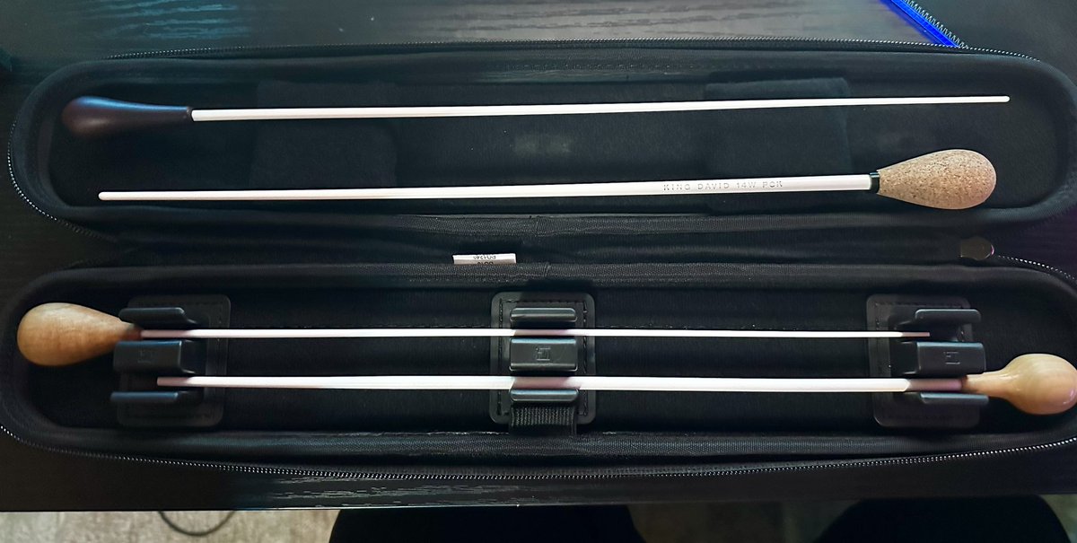 CosmoTheLion's tweet photo. Hahaha wingardium leviosa or something

Fr tho these are so cool, glad to say I now have my first professional batons of my career, all thanks to Work of Art Batons stopping by our conducting class this morning! No more cheapo wands (top two in the case) from now on lol https://t.co/mYuZsoXDS8