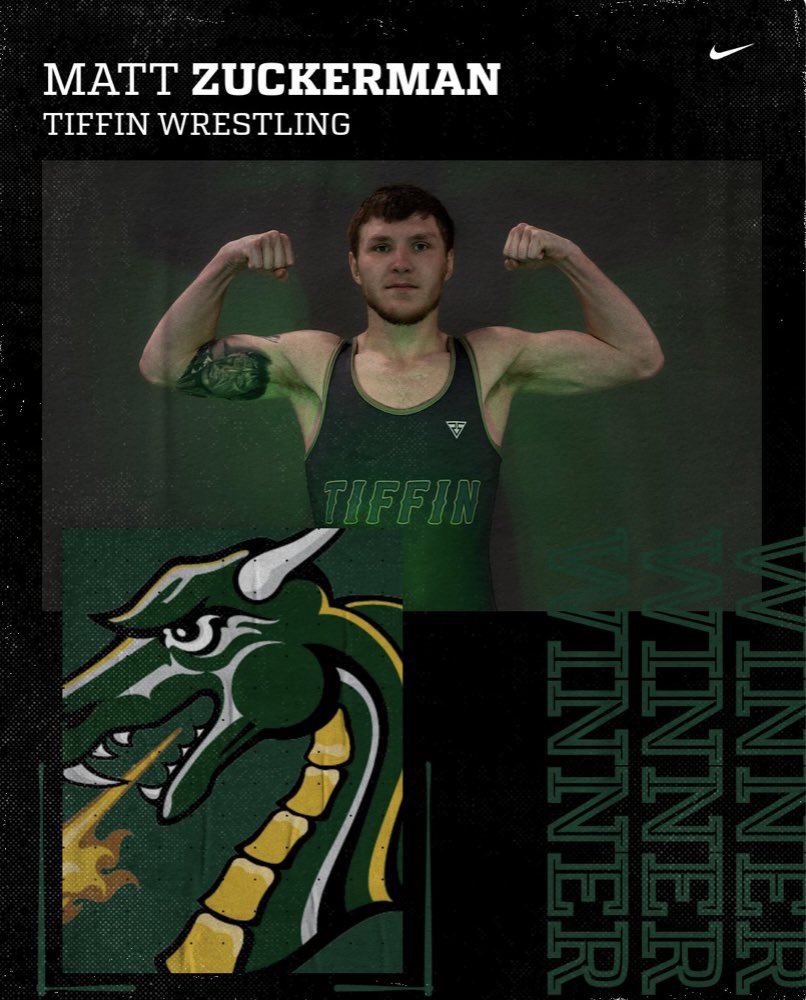 TiffinWrestling's tweet photo. 149 | Matt Zuckerman wins his match 5-1! #BeatFindlay https://t.co/FF7d85Rp2r