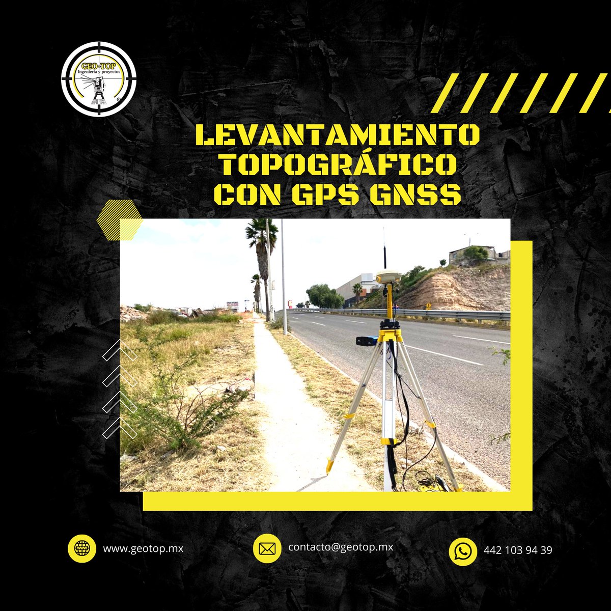 GeoTopOnline's tweet image. GeoTop | Empresa de Topografía
Levantamkiento Topográfico con GPS/GNSS

4422539213 · 4421039439
geotop.mx
contacto@geotop.mx

#GeoTop #GeoTopEmpresadeTopografia #Topografos #Topografia #EmpresaDeTopografía #LevantamientoTopografico #PeritoTopografo #MedicionDeTerren