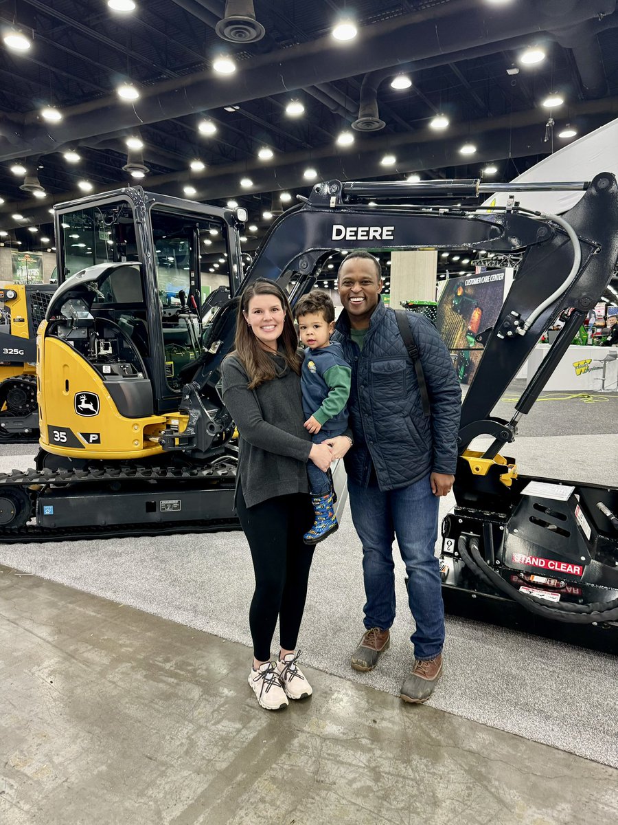 Great times at @KYNFMS! Theodore loved seeing all the big equipment and tasty Kentucky Proud products.