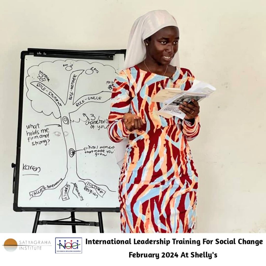 Nonviolence2022's tweet photo. Thumbs up to our Facilitators and Participants!

 It was a fruitful and well-interactive day as participants were introduced to leadership, inner life, and nonviolence. 

Thank you @SatyagrahaInst
for the support.

#ForTheGambiaOurHomeland 
#LFSCInternationalTraining2024 https://t.co/8G2ZuGHnPc