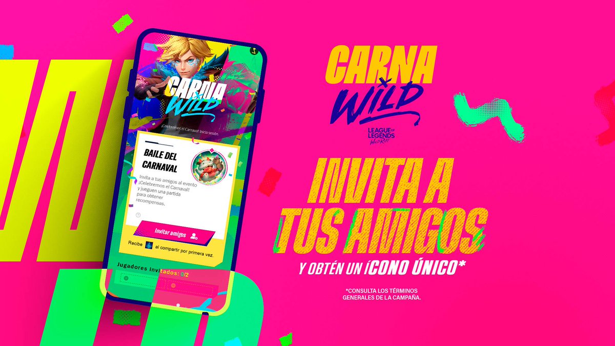 wildriftLATAM's tweet photo. Obtén compañeros de juego y un nuevo estilo para tu miniperfil. ¡Todos ganan! 💅

Invita a dos amigos a jugar Wild Rift. Si aceptan, ¡obtendrás un ícono brasileño ÚNICO!

Conoce más información y envía tus invitaciones: 🔗  https://t.co/pvEJNe7KJB https://t.co/800IZTh103