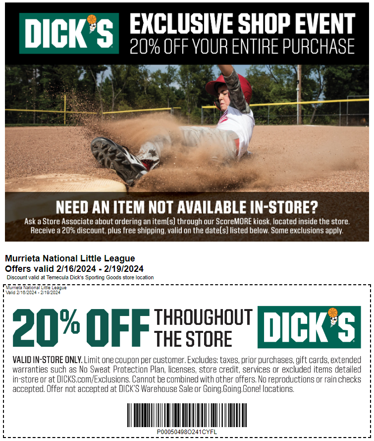 Get 20% off at Dicks Sporting Goods Beginning Today🔥🔥🔥