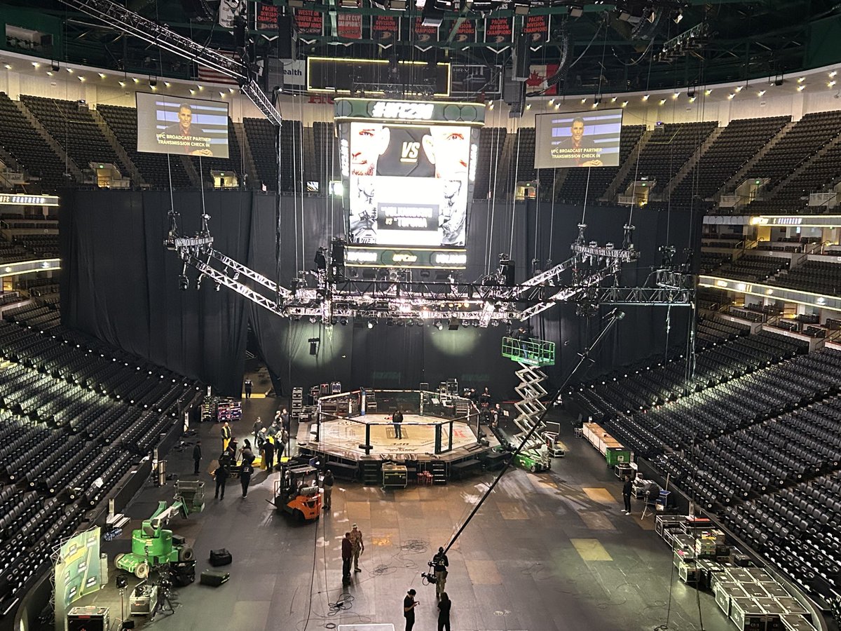 Here is your first 👀 inside ⁦@HondaCenter⁩ #UFC298 is tomorrow on ⁦@ESPNPlus⁩ PPV. LFG!