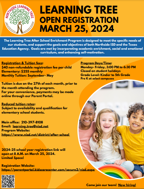 Open registration for Learning Tree begins March 25, 2024.