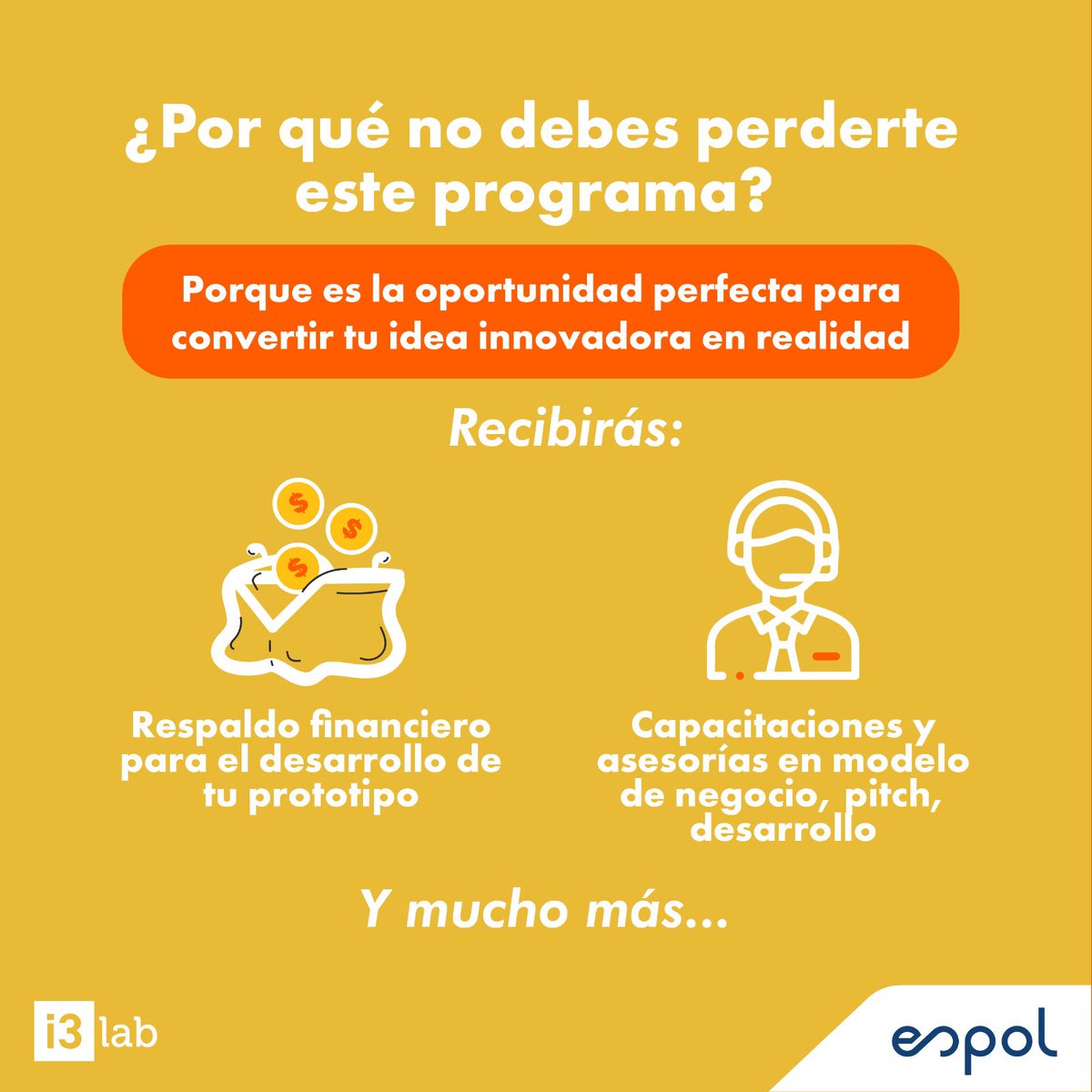 i3labespol's tweet photo. ¡No dejes que tu idea se quede en el papel! Con IdeaCamp, tienes la oportunidad de convertirla en una realidad 🤩.
¡Últimos días de registros⏳!
Regístrate ingresando a: https://t.co/OqqwzlX4vQ
#Emprendimiento #Innovación #IdeaCamp #emprender #innovation #CreaValorAhora https://t.co/mYguJ8xkB4