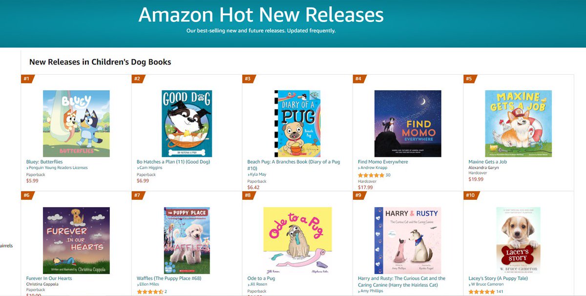 Thanks for making Ode to a Pug a Bestseller! It’s in good company with Bluey!