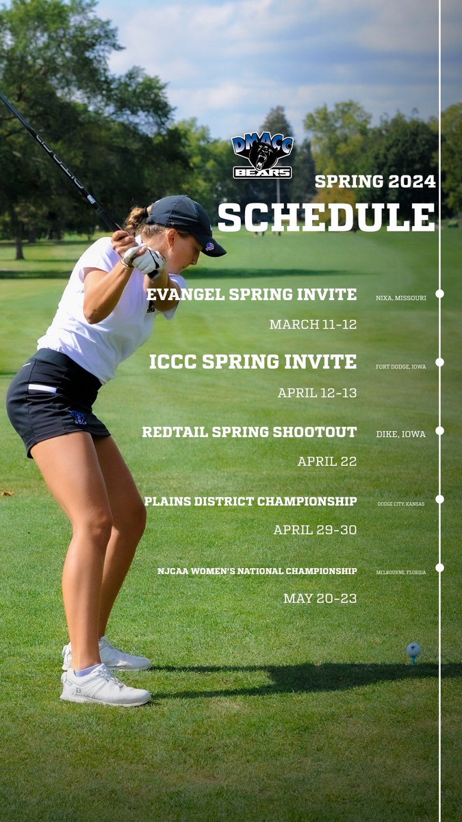 The spring season is right around the corner! (More tournaments to be added) 🐻⬇️