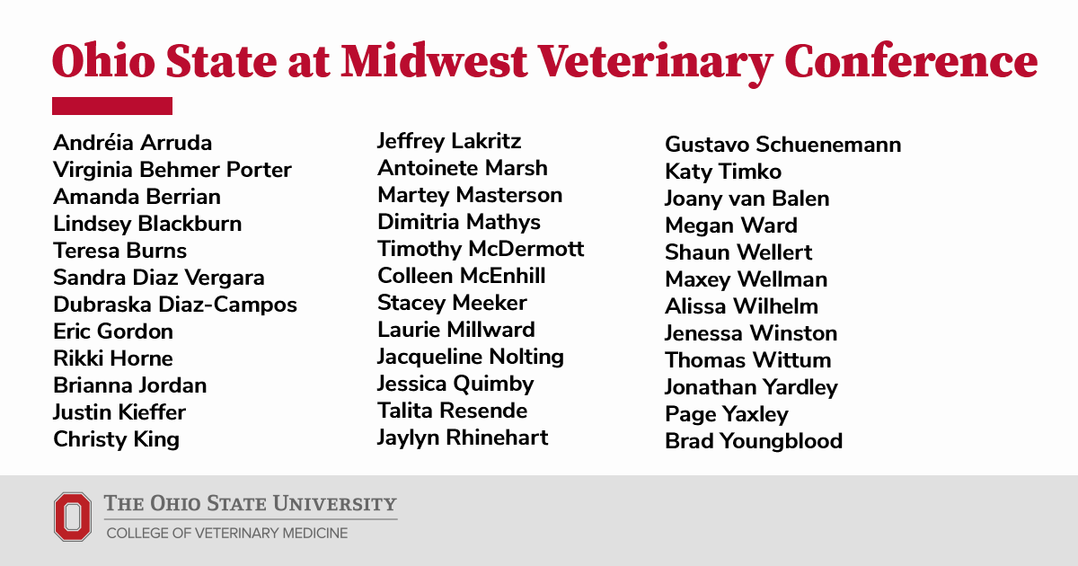 OSUVetCollege's tweet image. We&apos;re proud to have over 36 #OSUVetMed community members speaking at #2024MVC next week. 

Learn more about the @MVCinfo speakers: web.cvent.com/event/b9422ad7…