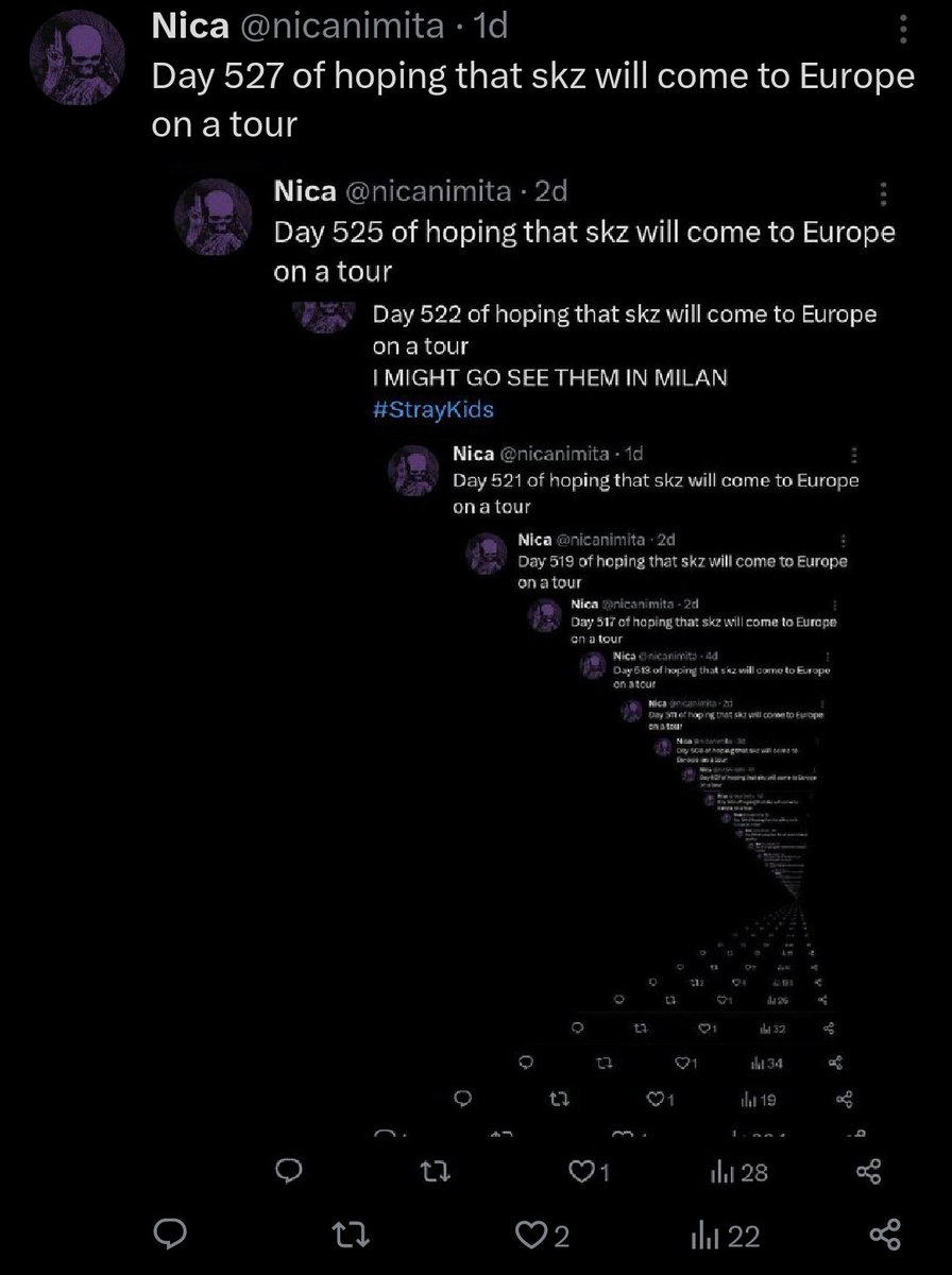 nicanimita's tweet photo. Day 528 of hoping that skz will come to Europe on a tour https://t.co/3PJmiBwMMM