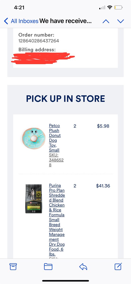 madisonbluth's tweet photo. @Petco I placed an online pickup order #128640286437264 and was charged twice but the store says my order was cancelled and customer service will not issue a refund. So I have no product and I’m out my money. https://t.co/61bvyaheXR