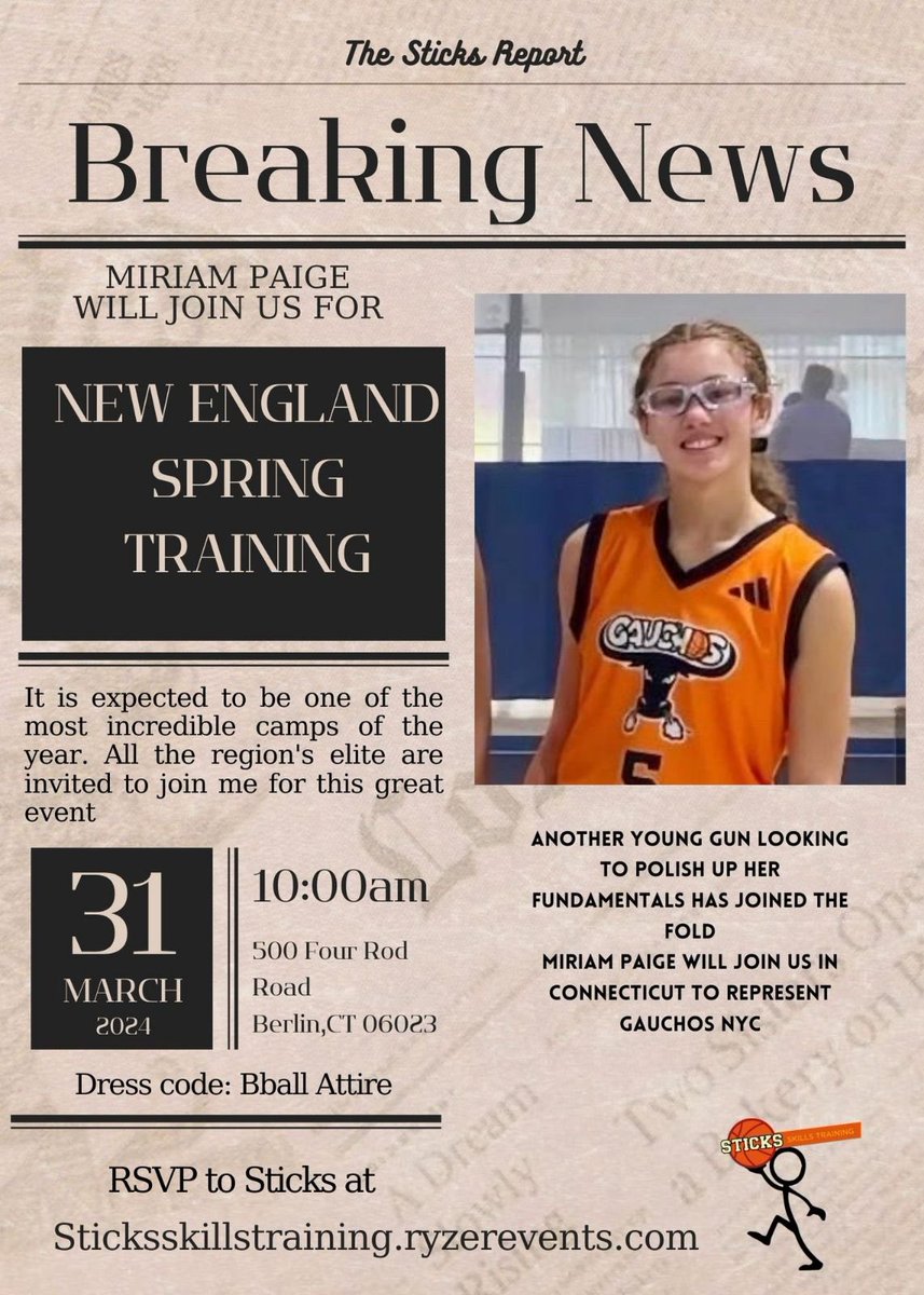 SeanSticksSmith's tweet photo. #SticksSkillTraining
New England Spring Training
Miriam Paige will be in the building to represent the Lady Choz
The young guns are coming out to learn the fundamentals early. Join us!!
๐๏ธ 3/31
๐ Berlin, CT
Letโs work !!
@SydneyBautz
Info: https://t.co/UVK9DsNUwd https://t.co/ihHWdpEHAZ