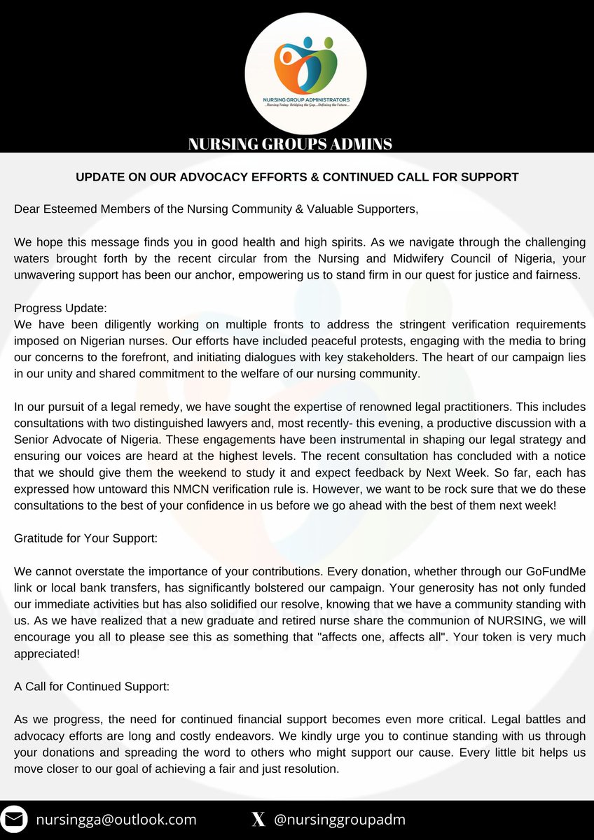 DANInitiatives_'s tweet photo. Updates on our progress so far! 

Thank you for your continued support!

We are together in this! 

#NotoNMCNverificationrule https://t.co/j0LX9fvHmx