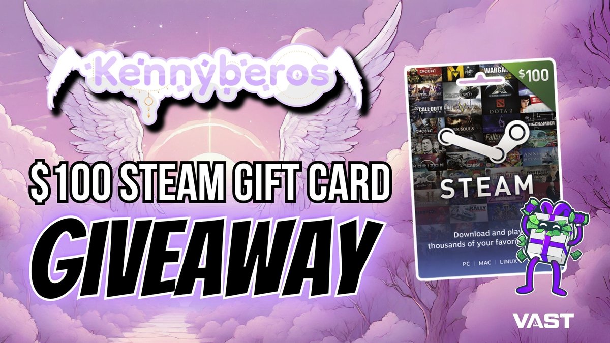 $100 Steam card or $100 Cash Giveaway! 

To enter, perform these tasks via the link below:

⚡️  Retweet + Like

🎉  Follow <a href="/kennyberos/">kenny 🍇🌾</a> <a href="/VastGG/">Vast</a> 

Enter Here: vast.link/Kennyberos
