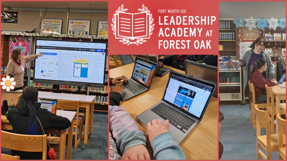 Our DLS Hollie collaborated with Leadership Academy at Forest Oak MS librarian, Ms. Watson, to teach a lesson on using Canvas and Adobe Express to research and create a Black History Month poster. #FWISD #OneFortWorth #FWEDTechTips