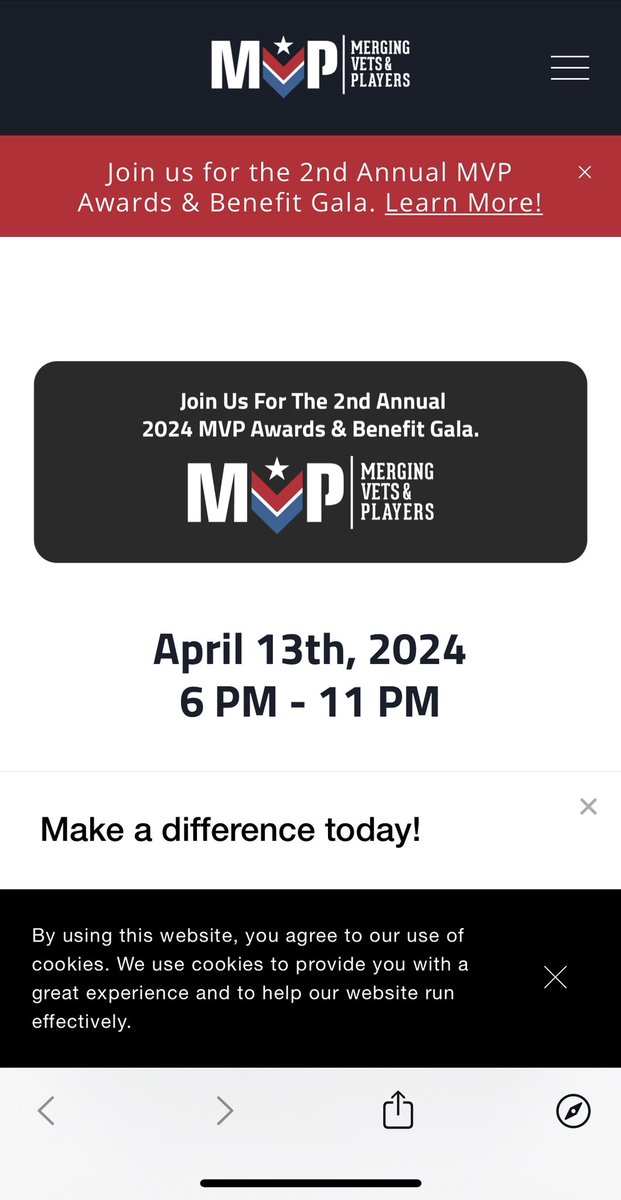 $OWUV Second MVP Award and Benefit Gala on April 13th 2024! Our CEO Jerry C Craig is apart of the Boardmembers of MVP! @OneWorldU @JCHC_UPWT @VetsandPlayers @NateBoyer37 @JayGlazer vetsandplayers.org/mvp-gala-2024