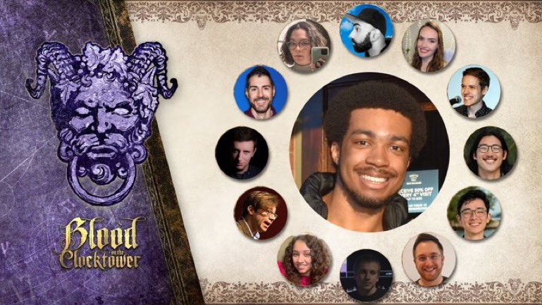 dwightmoore_jr's tweet photo. Hey everyone! 
At 2PM EST tomorrow, February 17th, I’ll be hosting another Blood on the Clocktower session with Survivor alum and RHAP folks! I’ll be storytelling at https://t.co/NHaIAp4OqH. A few players will also being streaming their perspectives as players! https://t.co/XWGlVAAq3X