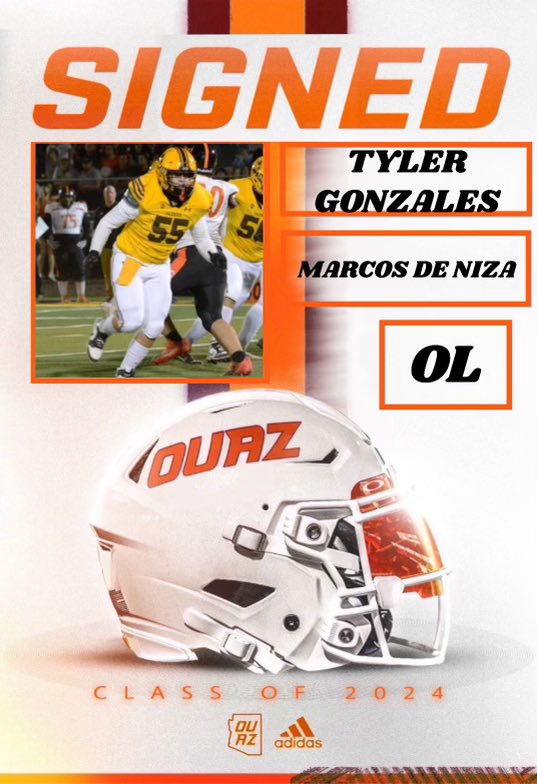 Tyler55Gonzales's tweet photo. I am extremely excited and honored to announce that I have committed to Ottawa University @OUAZFootball. I am very grateful for the opportunity to continue this chapter of my life.
@Coach_Nesbitt @CoachJDominguez @CoachJoeMedina1 @Coach_Figueroa @PadresFootball @FBCoachOrtiz https://t.co/YeJctK9ICz