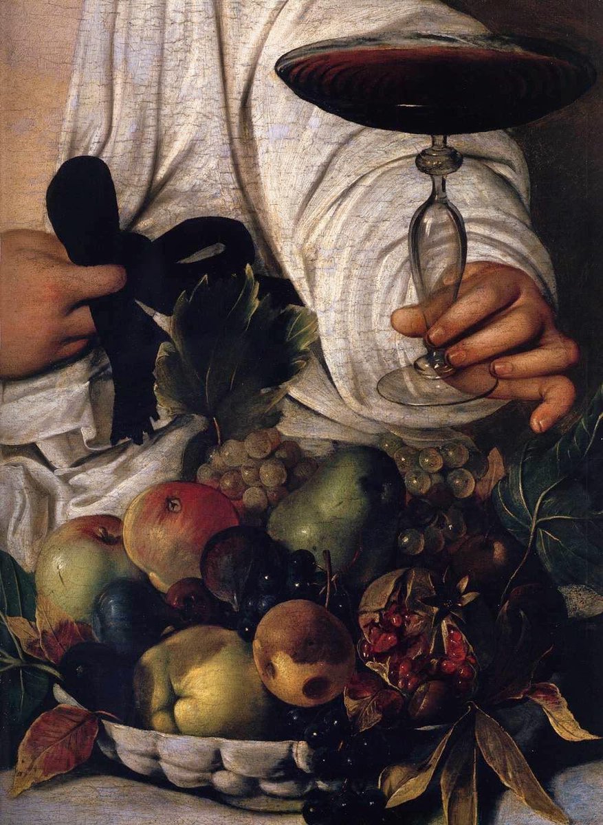 Caravage met en valeur des fruits blets, comme pour dire une prochaine déchéance