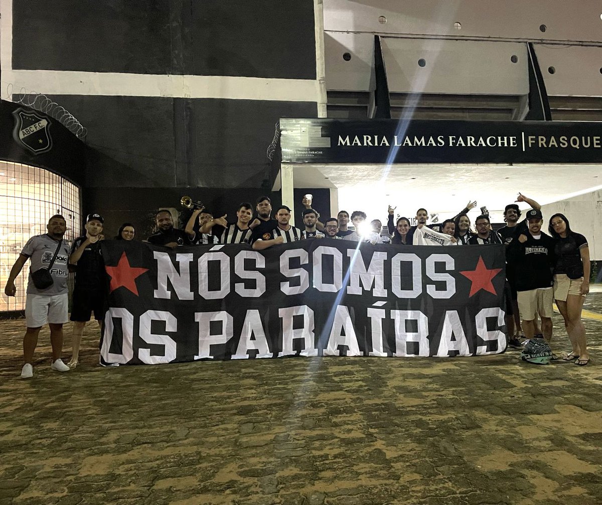 PTE! 🎺🏴🏳️

ABC x Botafogo - Copa do Nordeste

Agradecemos os irmãos do <a href="/m90oficial/">Movimento 90</a> por todo apoio e recepção em Natal. Na Paraíba vocês estão em casa e nos vemos no próximo jogo. 👊🔥

É o Belo e o ABC!
É o Setor e o Movimento!