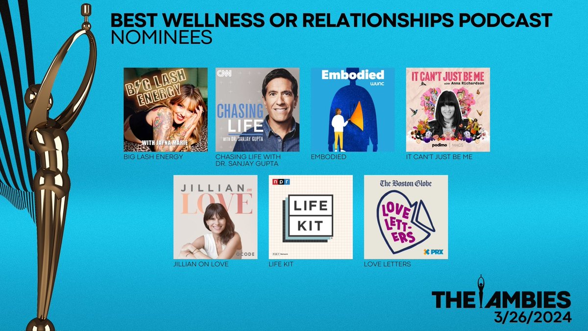 Love to hear it! 🎧🎤

Love Letters, hosted by <a href="/MeredithGoldste/">Meredith Goldstein’s on here less</a> has been nominated for an award for excellence in audio for "Best Wellness or Relationships Podcast" at the 2024 #TheAmbies.

👋 Hiii <a href="/NPRLifeKit/">Life Kit</a> <a href="/podcastacademy/">The Podcast Academy</a>