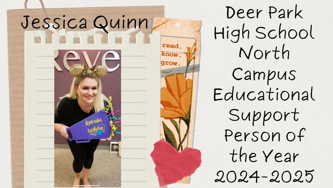 DPISD_North's tweet photo. We are thrilled to announce our Teacher of the Year, Jillian Hrinevich, and our Educational Support Person of the Year, Jessica Quinn! 🎉

Congratulations, Jillian and Jessica! Thank you for all you do. 🍎✨

#DPHSNorth #TeacherOfTheYear #CelebratingExcellence https://t.co/72aqHUFvIJ