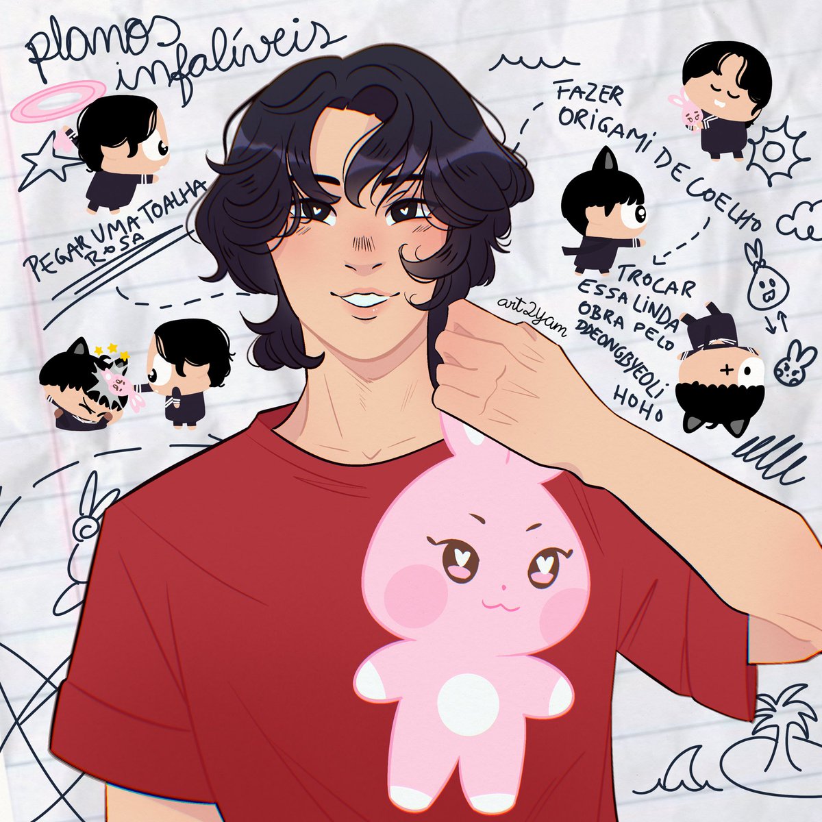 kyuhyuns's tweet photo. seonghwa como mônica ❤️🐰

extra: wooyoung como cebolinha 😇
—
#ATEEZ #에이티즈 #성화 #SEONGHWA #우영 #WOOYOUNG  #ateezfanart #fanart #ANITEEZ @ATEEZofficial https://t.co/BPZ1nuvqhs