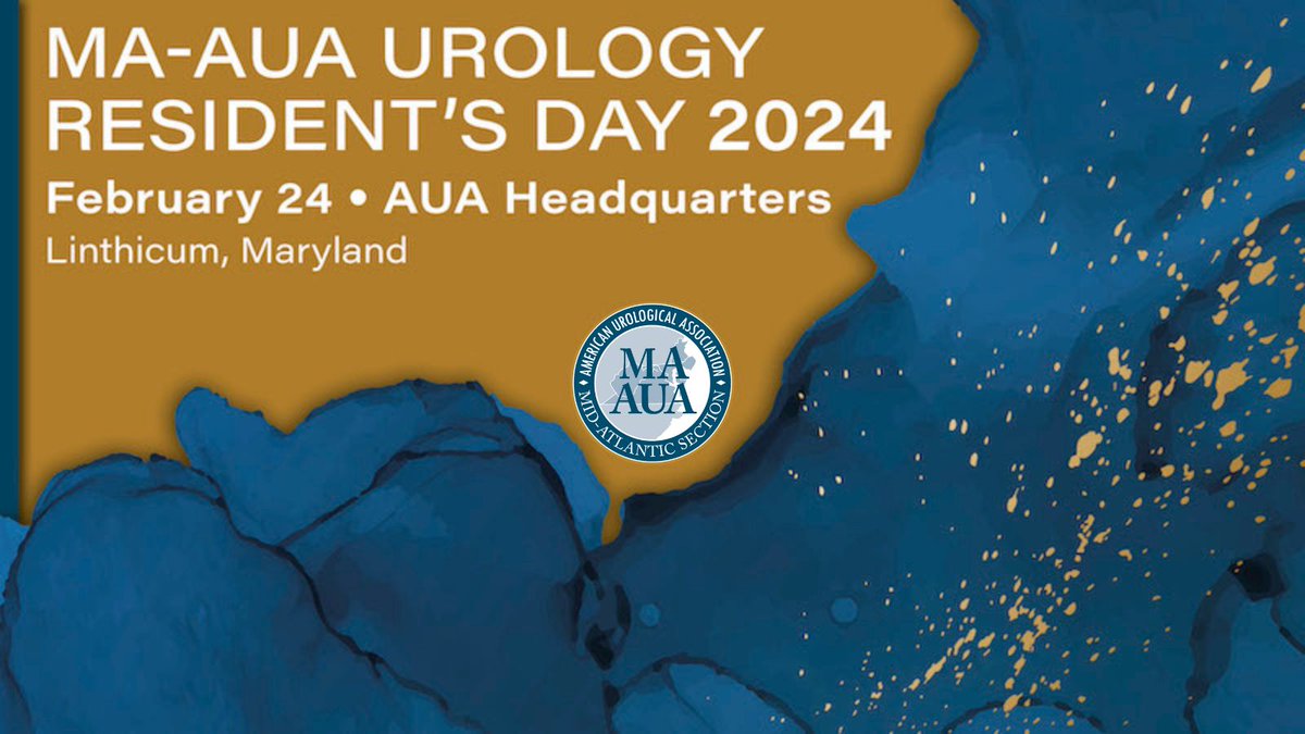 #MAAUA Resident's Day is next week! Join us for a full day of education on Saturday, February 24 at AUA Headquarters in Linthicum, MD. Secure Your Spot Today: buff.ly/48BfEsP #MAResidentsDay @smithharrisonl @MihirShahMD @MTuongMD @PGomellaMD