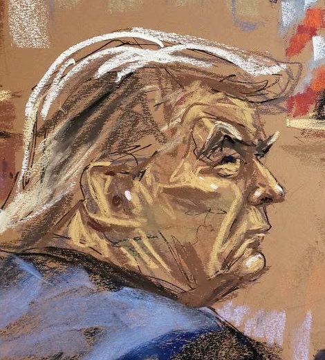 Shout out to the sketch artist in the NY fraud court hearing. 😂🤣 #trumpcriminal