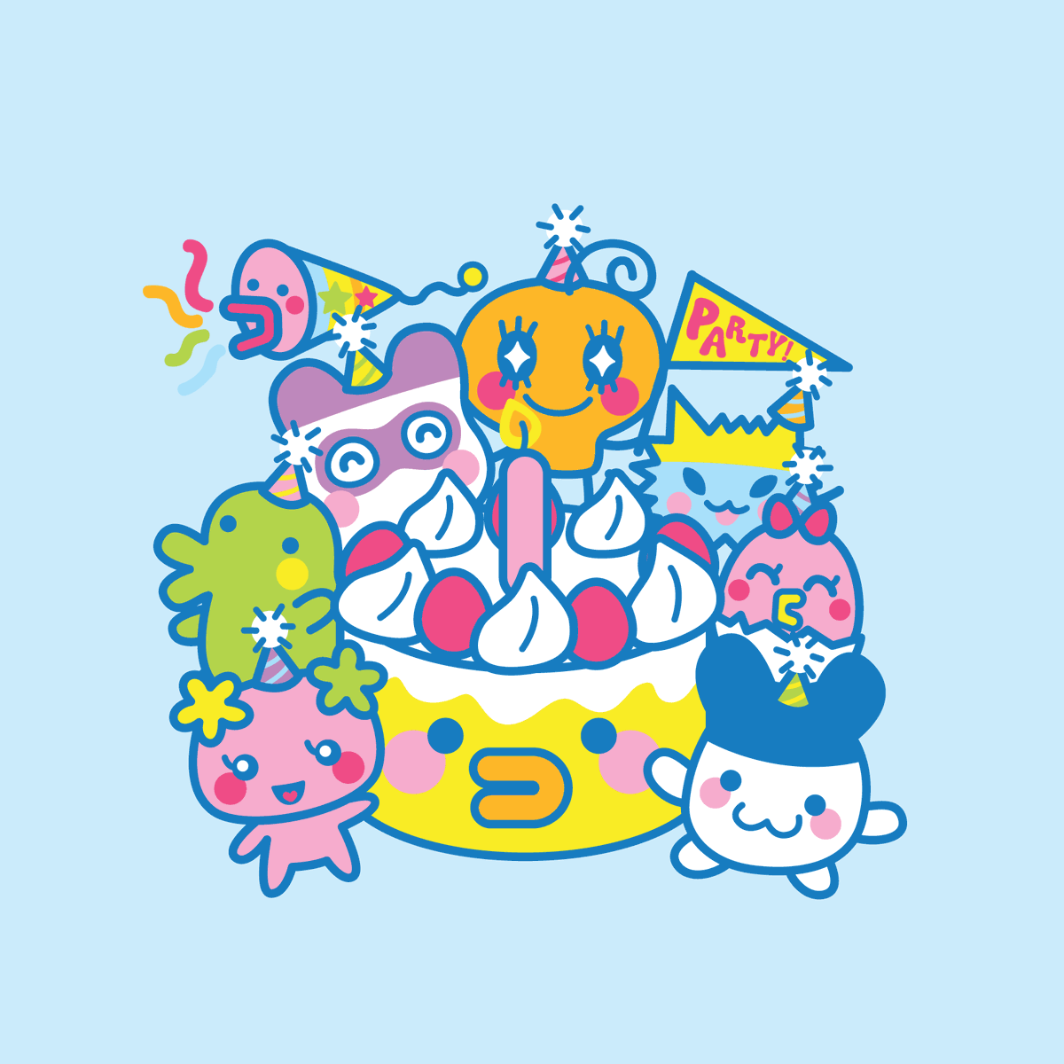 dressydeerart's tweet photo. When I was brainstorming ideas for new charms and lanyards the words "Tamagotchi Party" popped into my head.  So here we have it! https://t.co/RnobKRTXen
