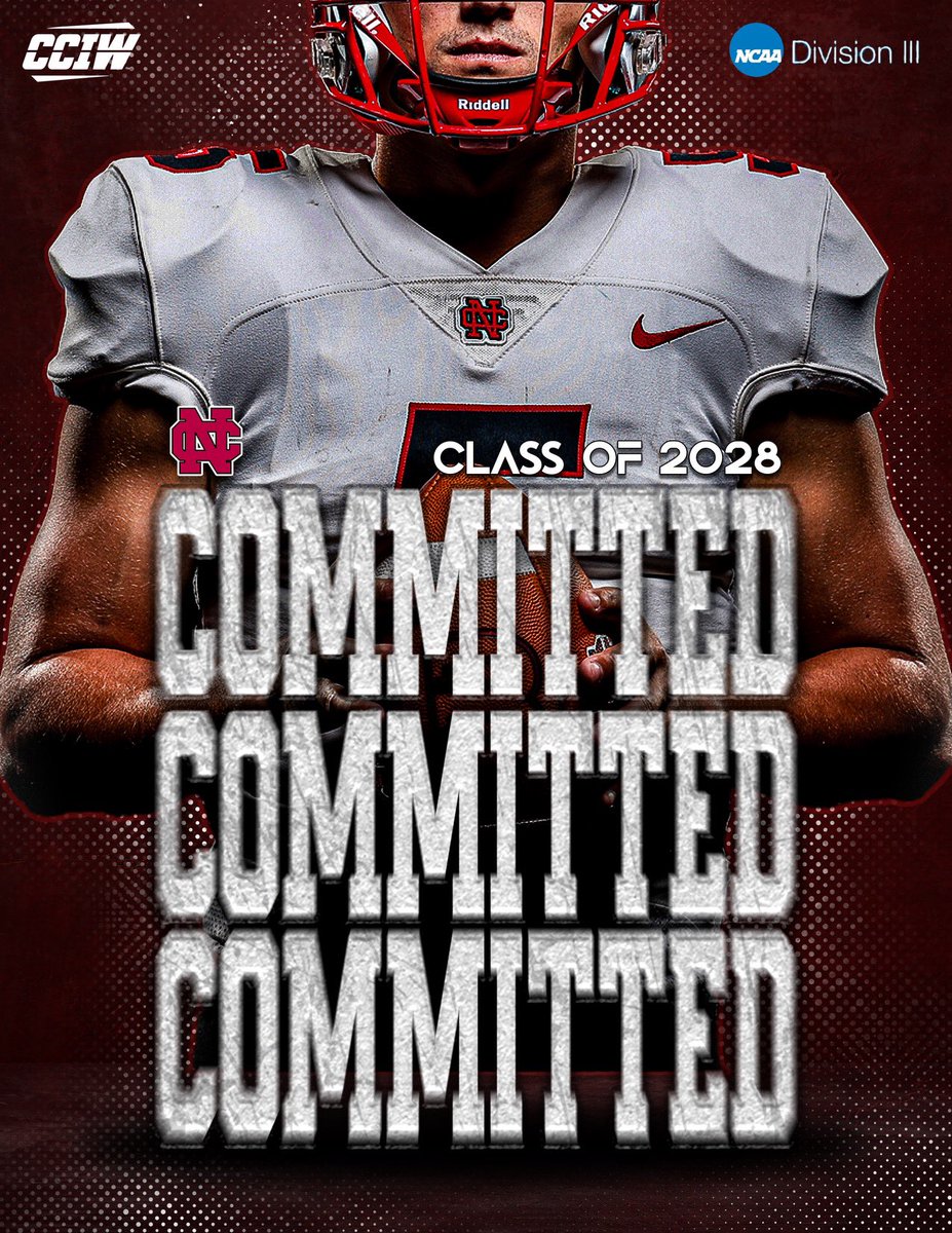 colin_sturm's tweet photo. Blessed to be furthering my academic and athletic career @football_ncc!

@CoachFehrle @CoachSpence_NCC 
@fb_coachrobbins @isaacmiller73 @ABJenkinsElite @TheCoachHolman @coachwes_23 @PlaymakerCorner https://t.co/G7X5vfJLzF