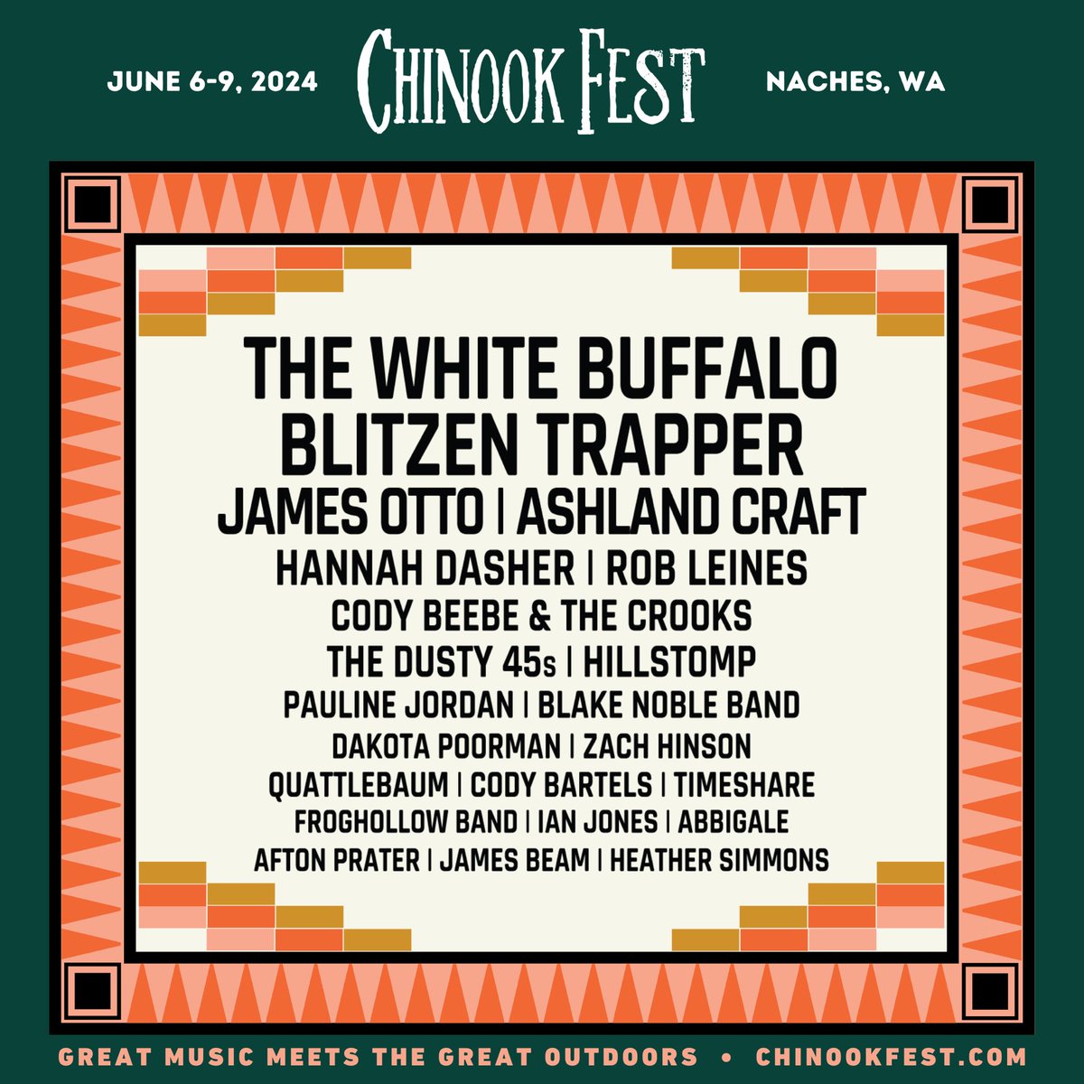 Naches WA! We’re performing at @chinookfest this June! Click the link in bio for more info. #thewhitebuffalo