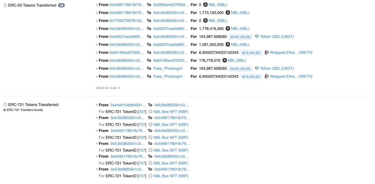 FortaNetwork's tweet photo. Huuuuuge scam alert ⚠️

$184k scam detected by Forta at multiple stages before exploitation 🔮 https://t.co/3E1YisrlQI
