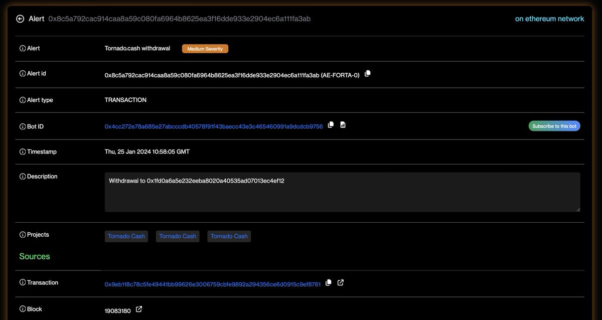 FortaNetwork's tweet photo. The attacker funded themselves via Tornado Cash then used Hop Protocol to bridge the native assets to Optimism https://t.co/b9MvarlXIo
