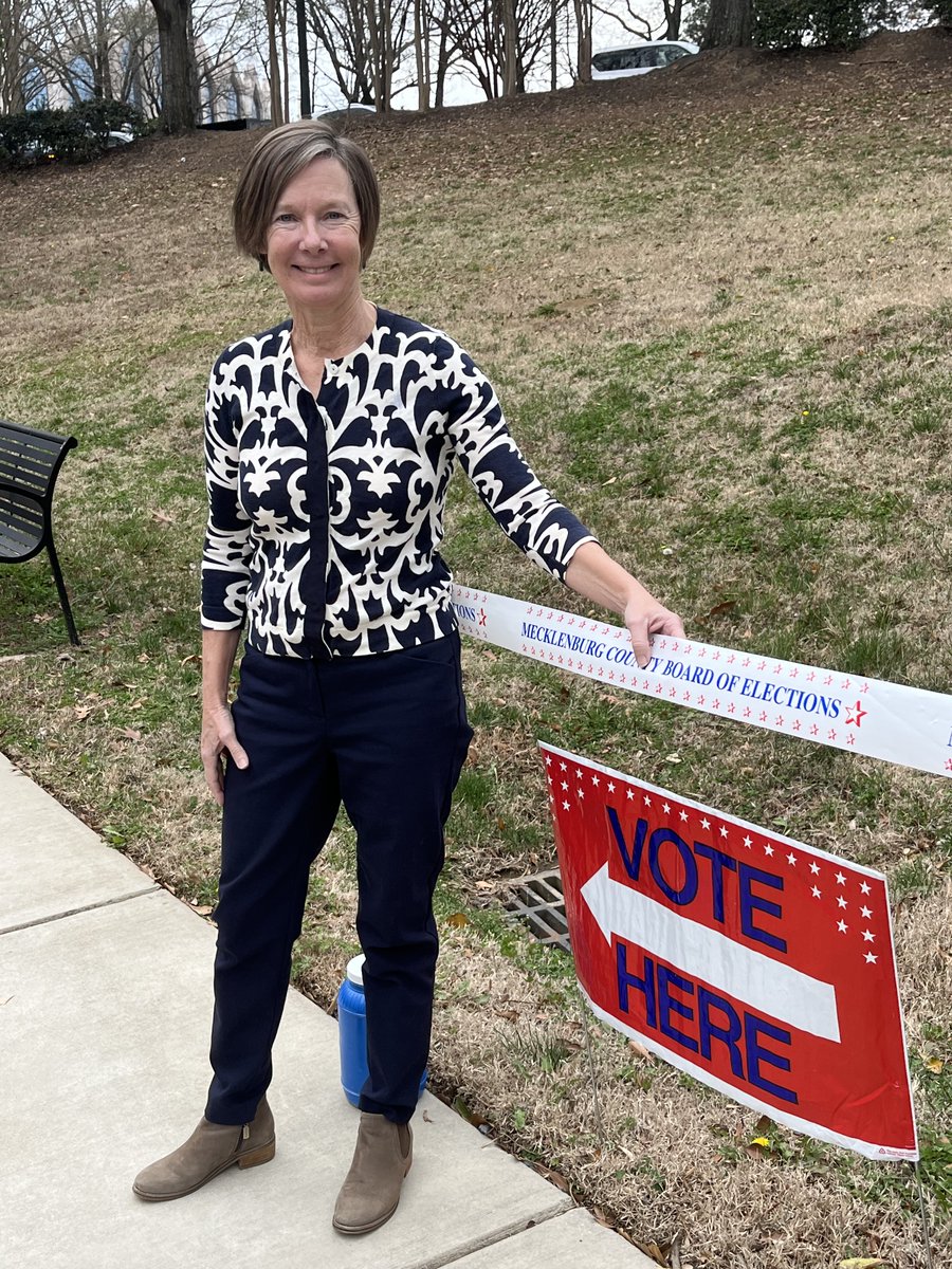 I voted, and there is still time for you to join me! Early voting is open from now through March 2nd. To find your polling location, check out the website below and make a plan.  Let's do this! #ncpol

👉vt.ncsbe.gov/EVSite/