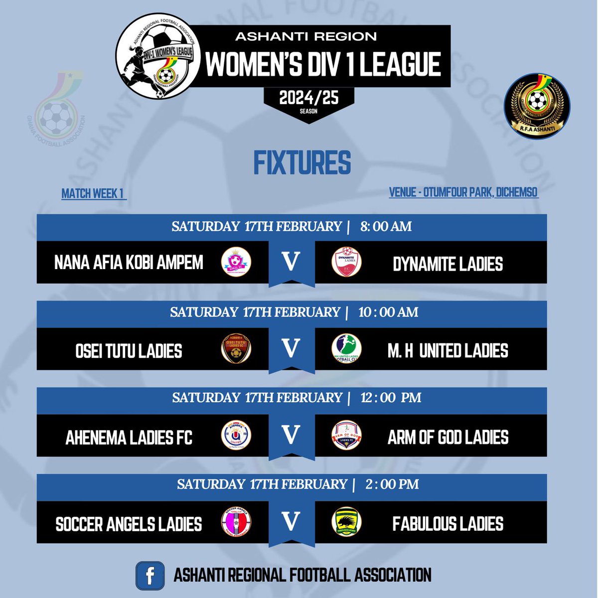 𝗧𝗵𝗲 𝗡𝗲𝘄 𝗦𝗲𝗮𝘀𝗼𝗻 𝗦𝘁𝗮𝗿𝘁𝘀 𝗡𝗼𝘄! 

#ARFAWomen 🇬🇭🇬🇭🇬🇭