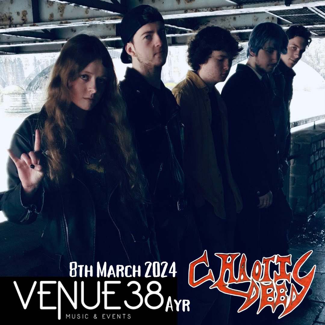 ChaoticDeed's tweet photo. We Are Playing Venue 38! On the 8th March.
Supporting Bad Actress!
We are so excited to be playing this show alongside such amazing bands! 
We are also excited to share our originals we have been working on and also play some awesome covers🤘We hope to see you there! #chaoticdeed https://t.co/2SQNcwTlOp
