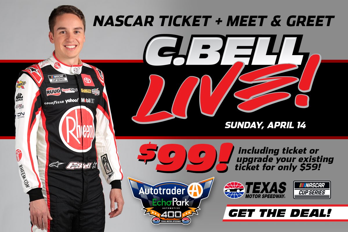 Ring in race weekend with @CBellRacing! 🔔 Here’s your chance to meet your favorite driver during @NASCAR’s visit to No Limits. 🎟️: bit.ly/NASCAR24TMS #NoLimits | #AutotraderEchoPark400