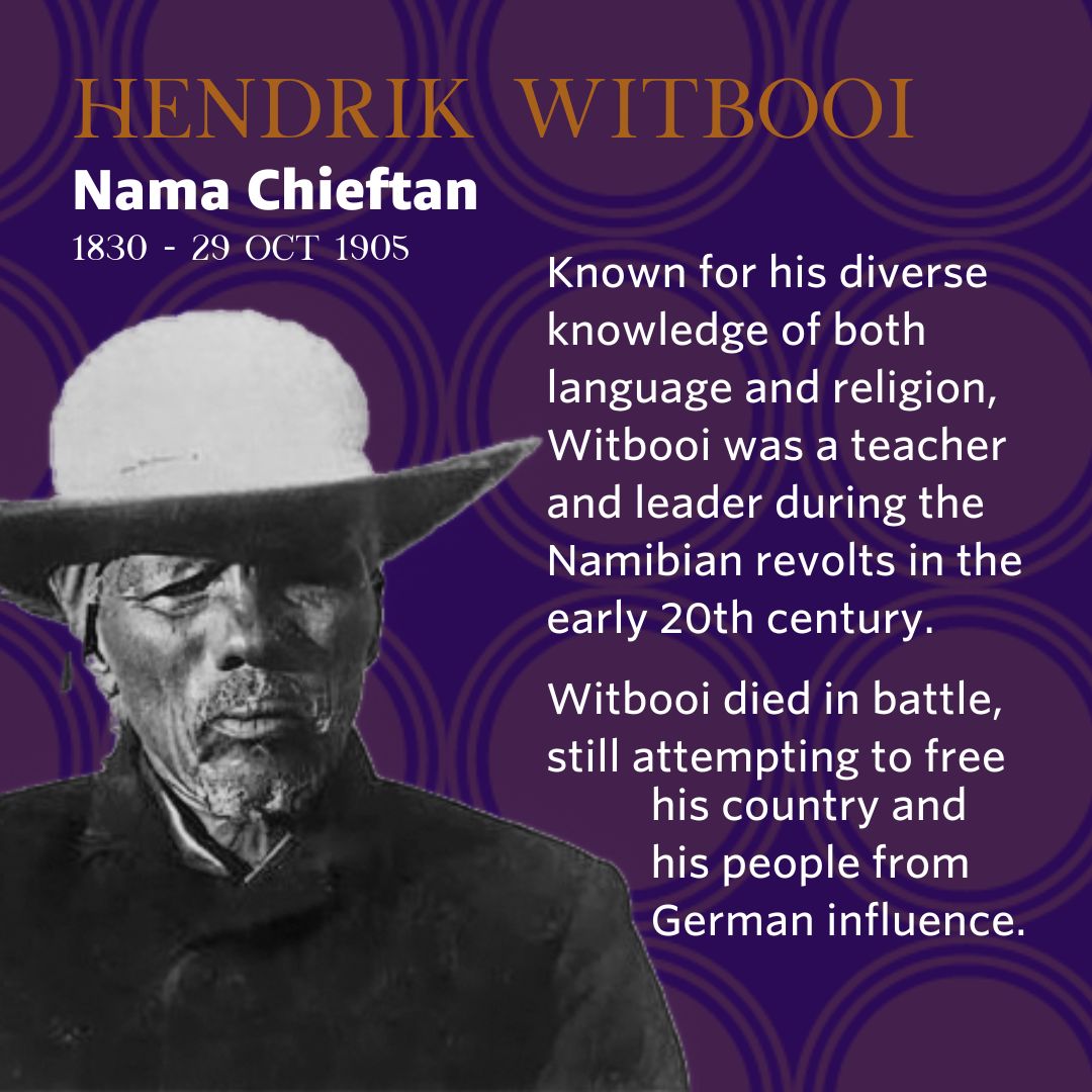 There’s always more to learn during #BlackHistoryMonth. Hendrik Witbooi came from a lineage of Nama Chiefs and defended modern-day Namibia from the Germans. Despite being a warrior, Hendrik was known for carrying his bible as well as his gun. #GermanKingSeries #BlackHistory