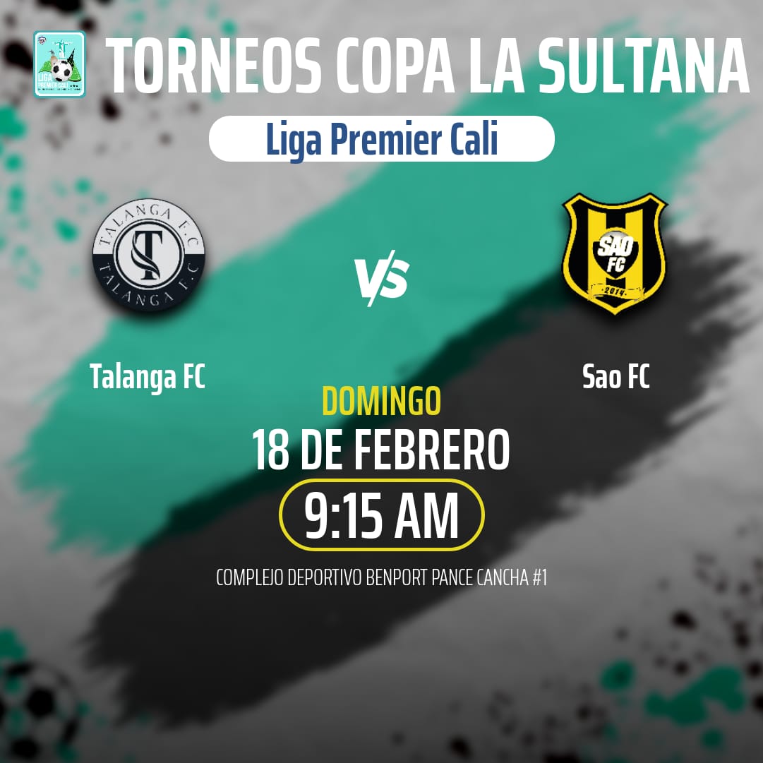 SAOFUTBOLCLUB1's tweet photo. @torneoscopalasultanavalle  LIGA PREMIER CALI
⚫🟡SAO FC LIBRE 🟡⚫⚽
.
🏟️ Sede benport cancha #1 
🆚 @talanga_f.c
⏱️9:15 AM 
.
Este domingo 18-2-2024 la categoría libre afronta la  fecha #2. https://t.co/8JL0nHcNuc