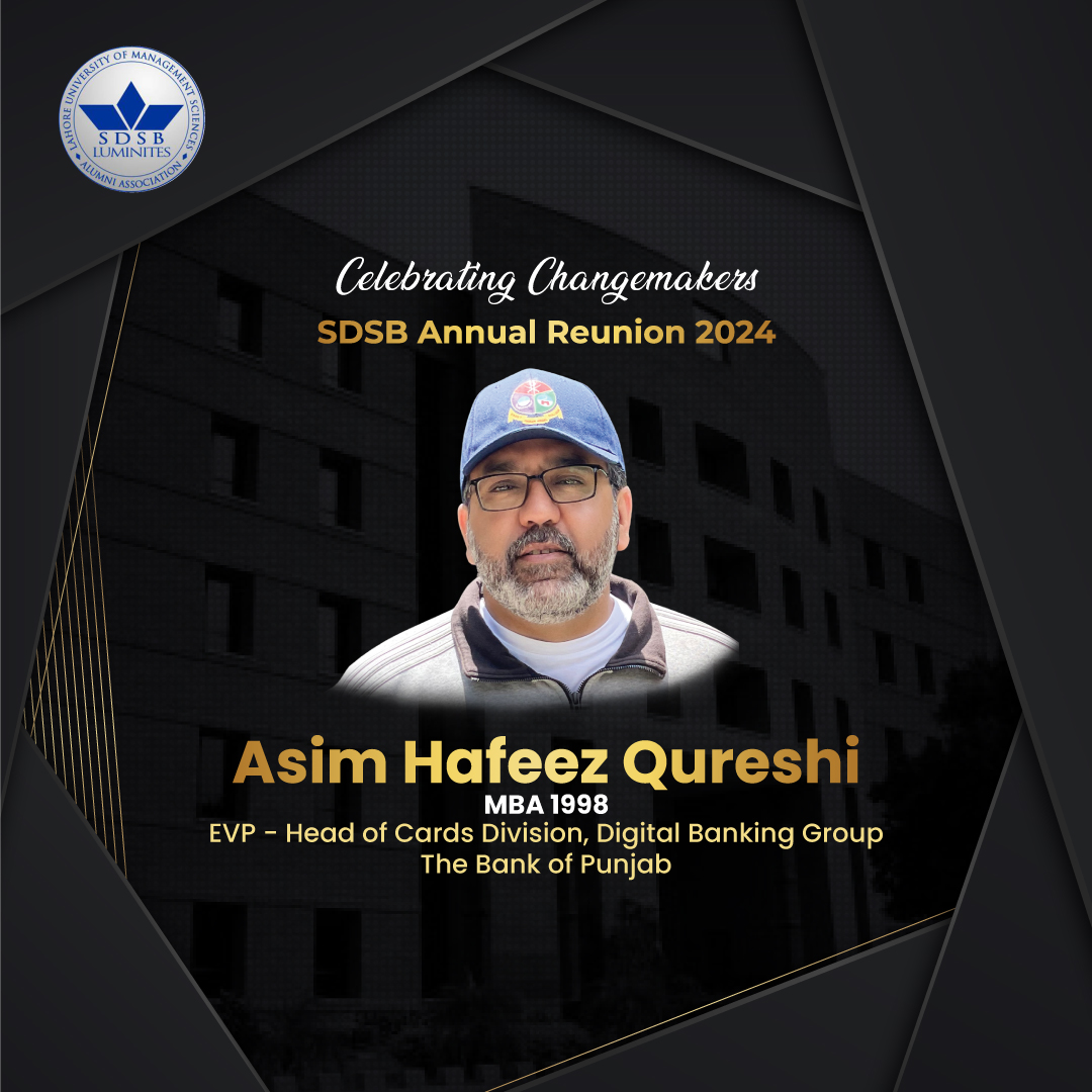 SDSBLuminites's tweet photo. 𝗦𝗗𝗦𝗕 𝗔𝗹𝘂𝗺𝗻𝗶 𝗔𝘀𝘀𝗼𝗰𝗶𝗮𝘁𝗶𝗼𝗻 invites you to honor the achievements of our alumnus, 𝗔𝘀𝗶𝗺 𝗛𝗮𝗳𝗲𝗲𝘇 𝗤𝘂𝗿𝗲𝘀𝗵𝗶, who has inspired us all with the change and transformation he has enabled throughout his career.

#LuminitesAssociation #LUMS #SDSB https://t.co/5a0N5LUnL2