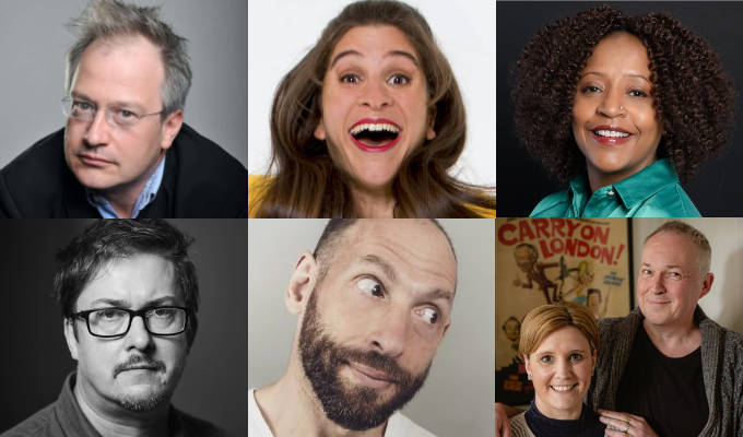 Just added to Chortle Comedy Book Fest: @adambloomie2's stand-up tips @gralefrit on all things comedy @DaveCohencomedy & his novel set on the circuit @NjambiMcgrath & @ZahraBarri1 on their 1st novels @RobertWRossEsq & @GemmaVRoss on the Carry On girls... chortl.es/3OLLxam