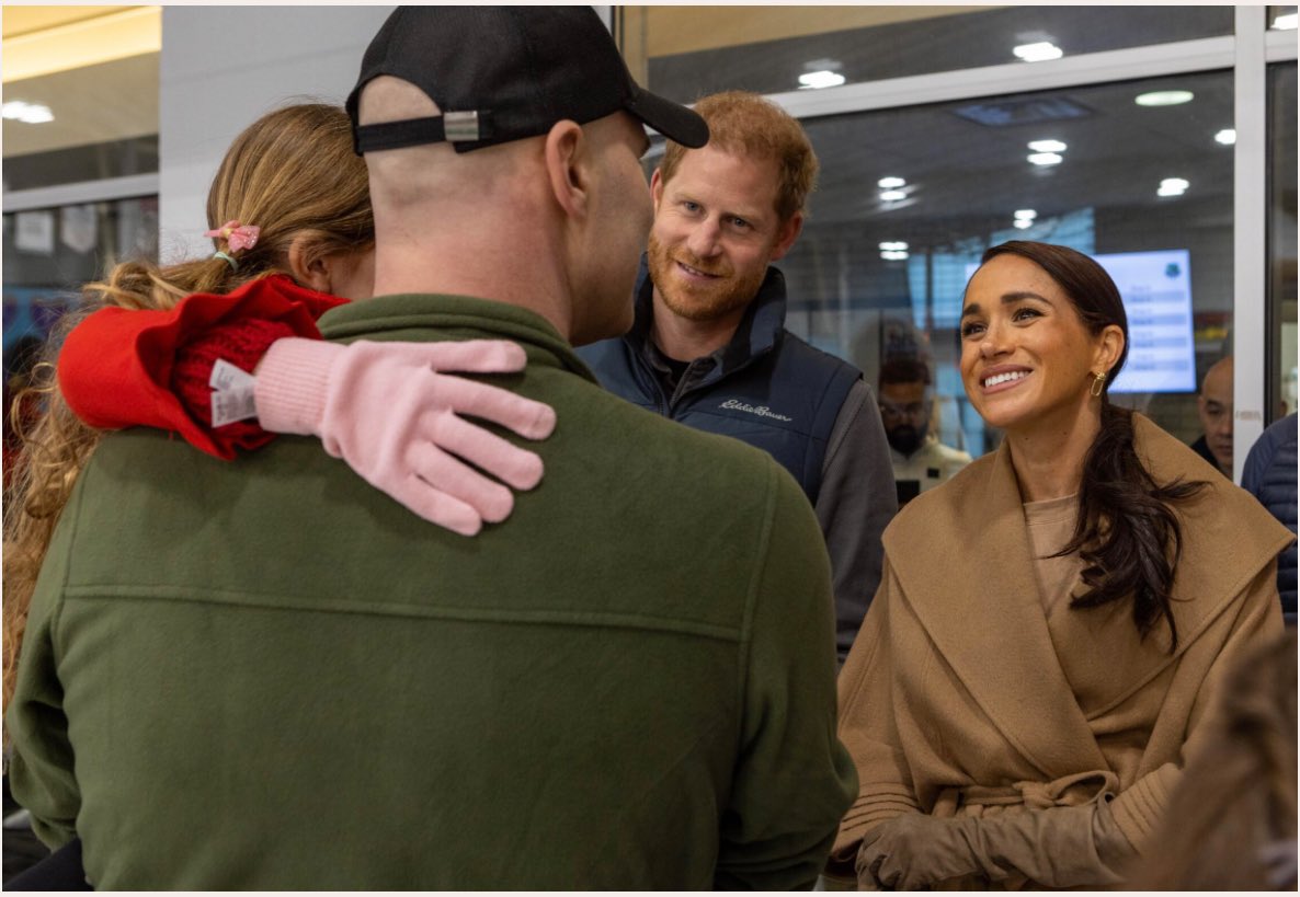 ChrisBaronSmit1's tweet photo. Day Three of the #IG2025OneYearToGo The Duke and Duchess spent the morning with Invictus alumni, military families, sponsors, supporters, Michael Bublรฉ and Luisana Lopilato. #InvictusGames #HarryandMeghan https://t.co/7YTTQ2PRB9