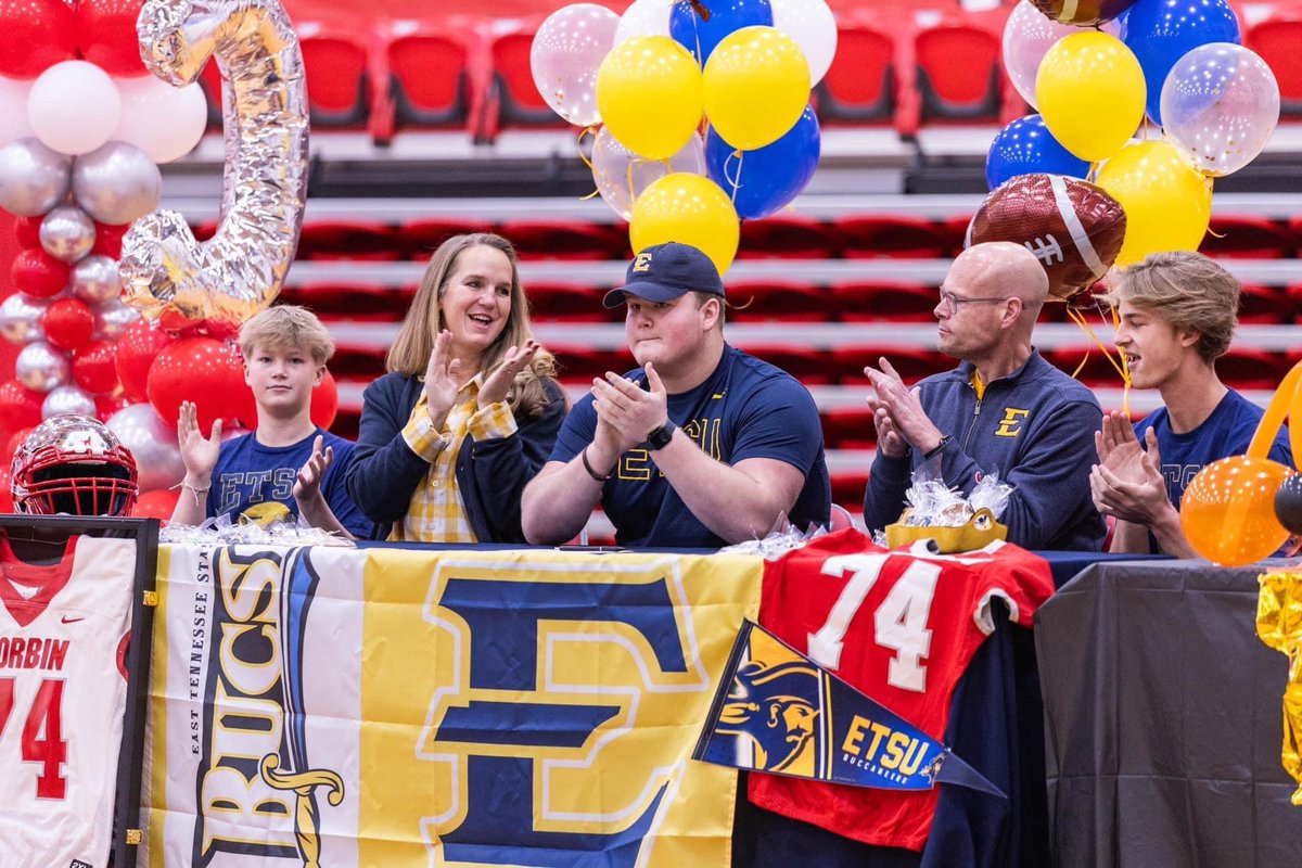 MrsWestAtCPS's tweet photo. @Franklinwest74  you are loved. We’re proud of you. #ETSUFootball #GoBucs https://t.co/mka298GJBK