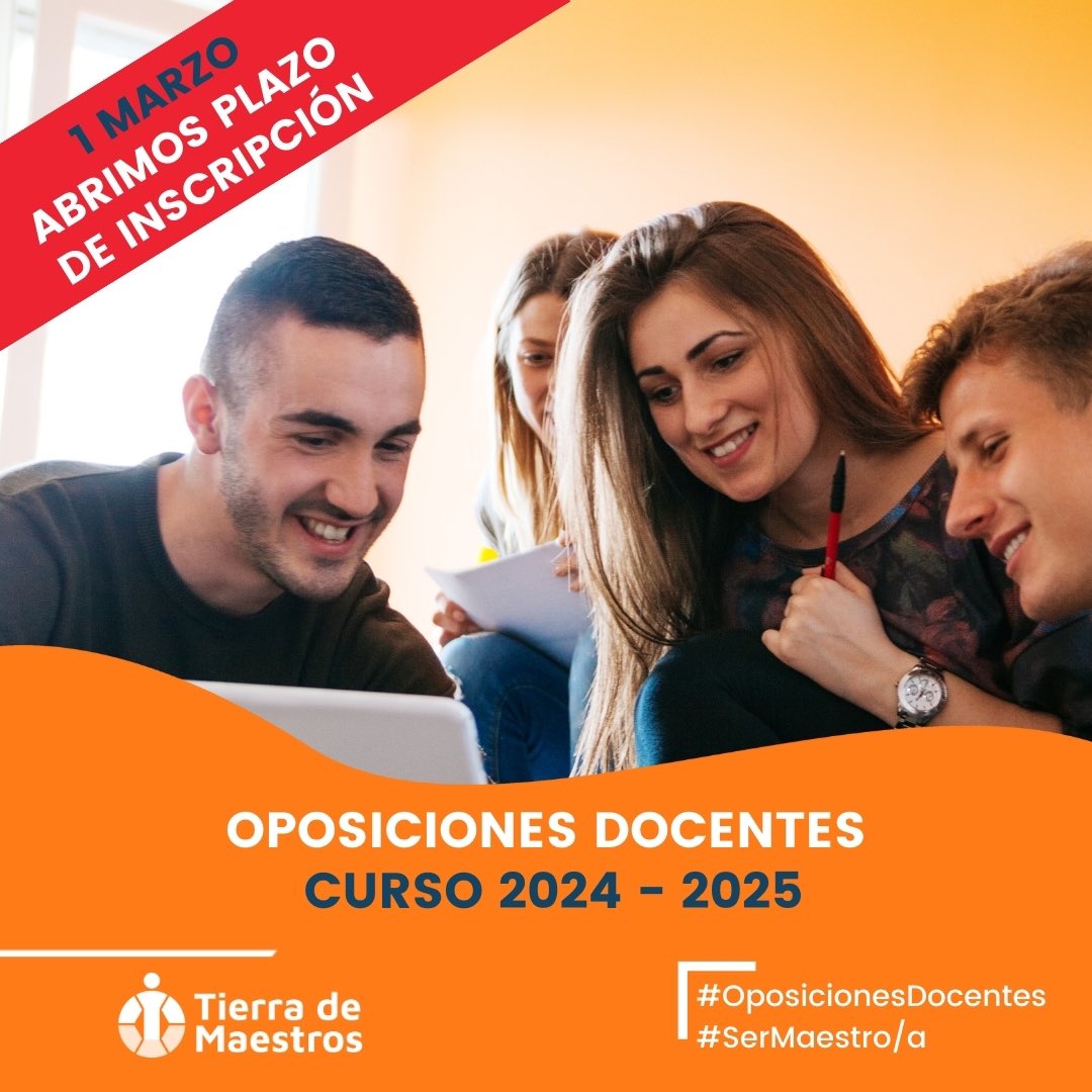 Nunca dejáis de sorprendernos!!! 🤗🤗 y cada año mostráis antes vuestro interés en 🧡💙#TierradeMaestros 

Así que abrimos el #PlazodeInscripciones en #Mazo ✔️

Cada curso es un nuevo reto 
✅ #CompromisoProfesional
✅ #CompromisoHumano 

🟠#OposicionesDocentes 
🔵#SerMaestro/a